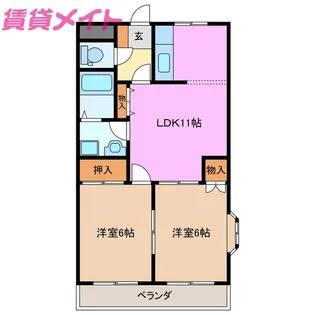 ロイヤルヒルズ21【1階】の間取り