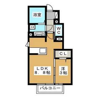 グランメール A棟【1階】の間取り