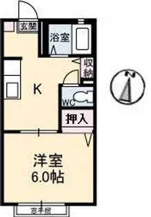 ラ・カーザ B棟【2階】の間取り
