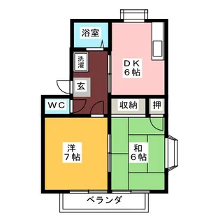 ヒマワリハイツ2【2階】の間取り
