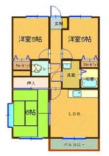 アクール・アンビア【2階】の間取り