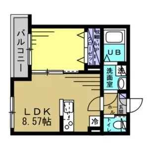 カクタス幕張本郷【1階】の間取り