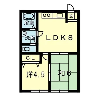 大江ハイツ【5階】の間取り