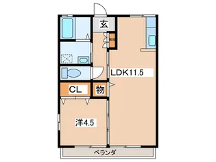 グリーンルーフI【2階】の間取り
