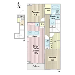 LUMIAS【2階】の間取り