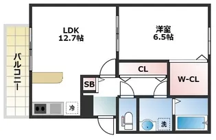 Gradito布施【2階】の間取り