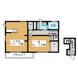 エスパシオ・y A棟【2階】の間取り