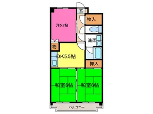 タキマツ第3マンション【2階】の間取り