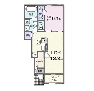 フェリーチェII【1階】の間取り