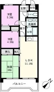 コン・アモーレ東川口【6階】の間取り