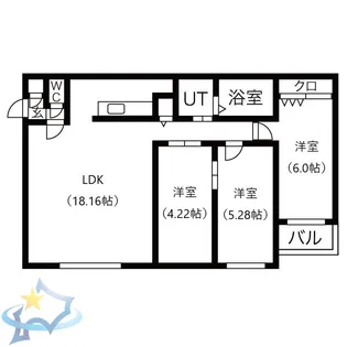 フェスタリア宮の森【4階】の間取り