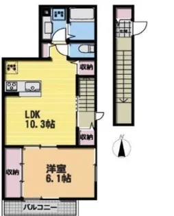 BELL HOUSE【2階】の間取り