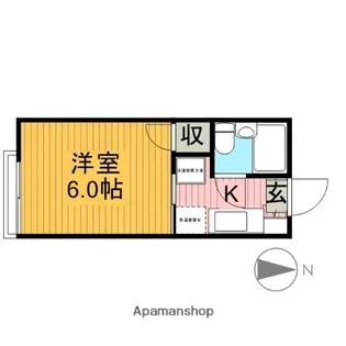 リュ・プラタン【1階】の間取り