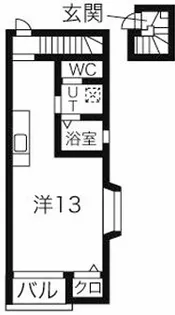 アメリカンアパートメントハウスB棟【2階】の間取り
