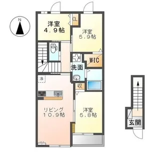 クレジデンス大和【2階】の間取り