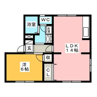 ドミール二俣川【1階】の間取り
