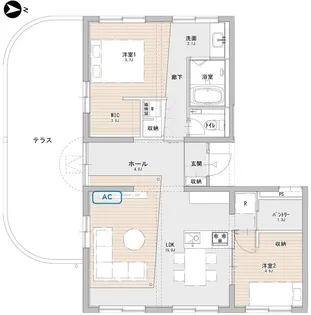 UNFLAT【2階】の間取り