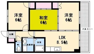 エイトバレー鈴が台【9階】の間取り