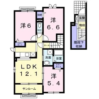 NY・ウエダ【2階】の間取り