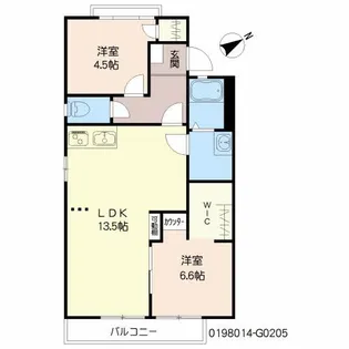 パストラル町田 G棟【2階】の間取り