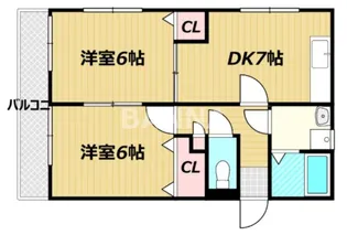 えきまえコーポ【2階】の間取り
