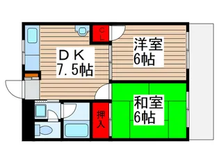 エステ-ト奥戸【1階】の間取り