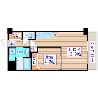 アークデュオ仙台宮町【7階】の間取り