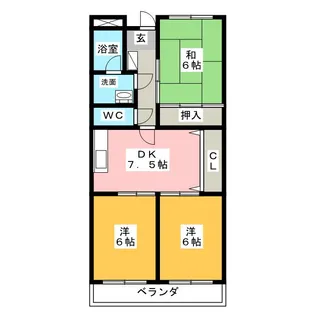 エスポワール武藤【1階】の間取り