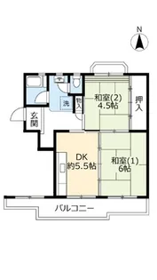 UR泉南尾崎【2階】の間取り