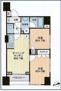 パレステュディオ新宿御苑駅前【6階】の間取り