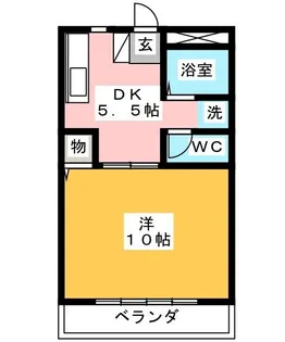 ミサキハイツA【2階】の間取り