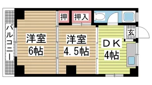 栄マンション【4階】の間取り