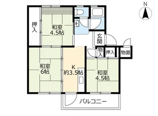 UR鳴子【2階】の間取り