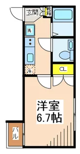 キャスルつつじヶ丘【1階】の間取り