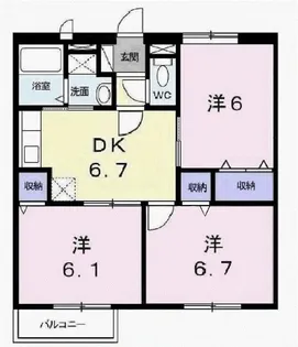シャルマンホームB【2階】の間取り