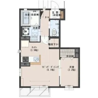 ハイツブルーメIII【1階】の間取り