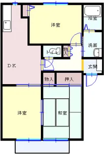 ごとくハイツB【1階】の間取り