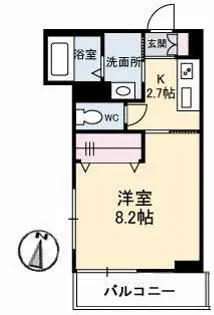 アスール高柳【2階】の間取り