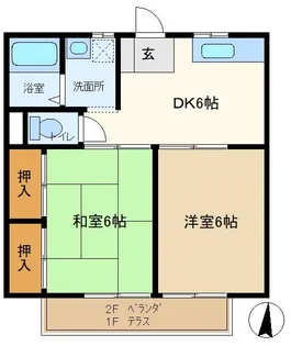 グリーン豊【2階】の間取り