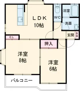 ニューフィールドB【1階】の間取り