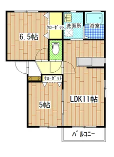 シャンボールシャトーB【1階】の間取り