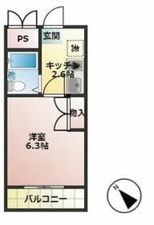 アネックス上小町【3階】の間取り