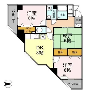 グランドール清水【3階】の間取り