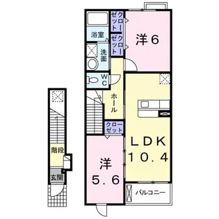 グランデサウス M【2階】の間取り