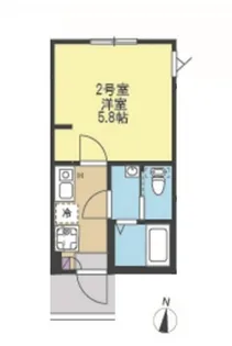 フェリチタ中野島【2階】の間取り