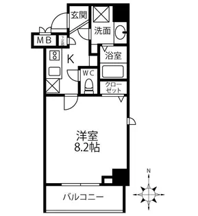パークフロント常盤【5階】の間取り