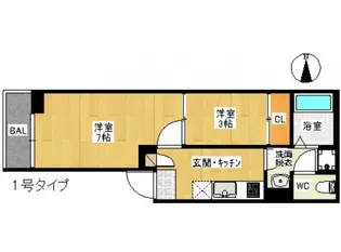 Regalest Park Side宇品I【1階】の間取り