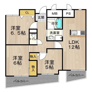 フレアコート京橋【7階】の間取り