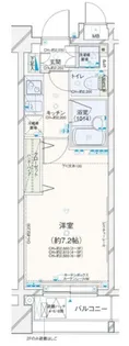 パレステュディオ四谷三丁目【7階】の間取り