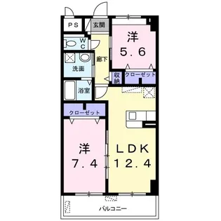 メゾン・ド・アムール【7階】の間取り